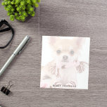 Aangepaste foto hond huisdier notitieblok<br><div class="desc">Personaliseer en voeg uw foto toe van uw huisdier,  hond. De foto heeft een witte overlay,  zodat je je schrijven kunt zien. Personaliseren en een tekst toevoegen.</div>