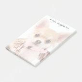 Aangepaste foto hond huisdier post-it® notes (Schuin)