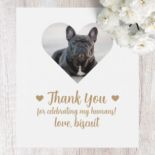 Aangepaste foto hond ik doe ook bruiloft wijn labe etiket
