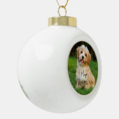 Aangepaste foto hond keramische kerstbal bal ornament (Links)