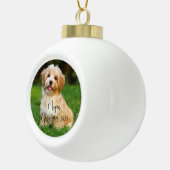 Aangepaste foto hond keramische kerstbal bal ornament (Rechts)