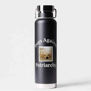 Aangepaste foto hond liefhebber anti-Trump moeder Waterfles