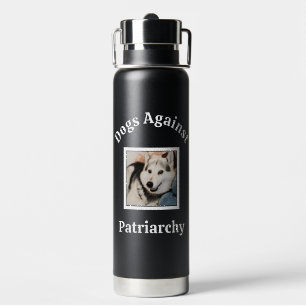 Aangepaste foto hond moeder feministische trend BF Waterfles