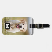 Aangepaste Foto Hond Pet Puppy Gepersonaliseerde M Bagagelabel (Voorkant horizontaal)