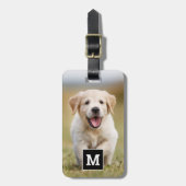 Aangepaste Foto Hond Pet Puppy Gepersonaliseerde M Bagagelabel (Voorkant verticaal)