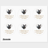 Aangepaste Foto Hond Trouwgunst Stickers (Vel)