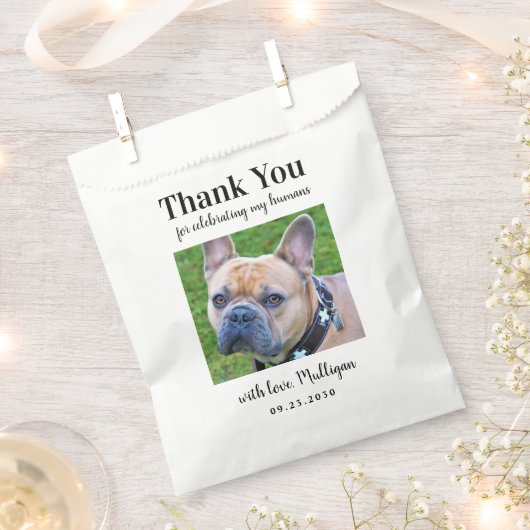 Aangepaste foto Hondenliefhebber dank u huisdier d Bedankzakje (Geknipt)