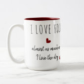 Aangepaste Foto Hondenliefhebber Funny Love Valent Tweekleurige Koffiemok (Links)