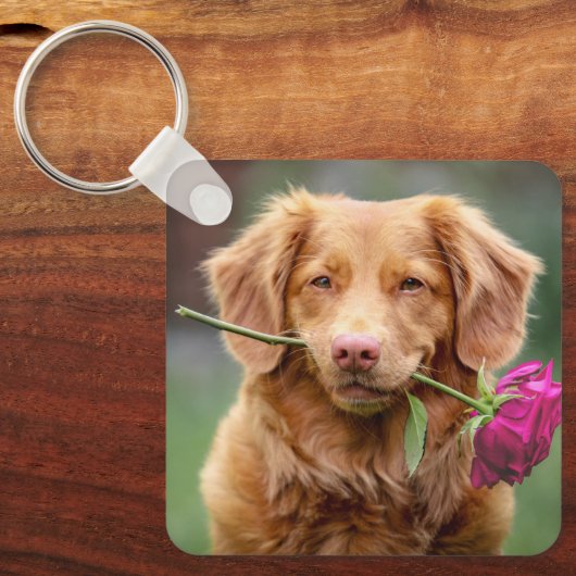 Aangepaste foto Hondenliefhebber Keepomwille Pet Sleutelhanger (Voorkant)