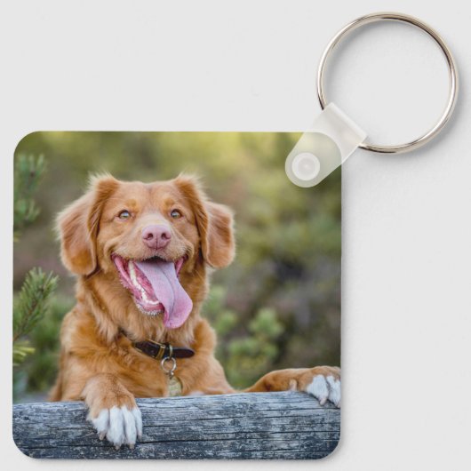 Aangepaste foto Hondenliefhebber Keepomwille Pet Sleutelhanger (Achterkant)