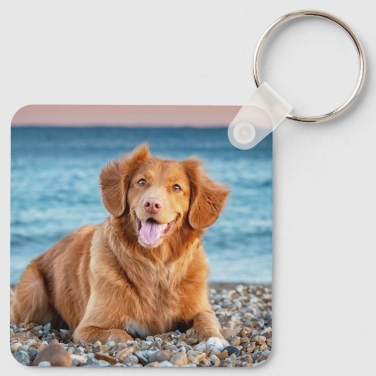 Aangepaste foto Hondenliefhebber Keepomwille Pet Sleutelhanger (Achterkant)