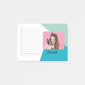 Aangepaste foto Hondenliefhebber naam checklist Post-it® Notes (Voorkant)