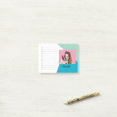 Aangepaste foto Hondenliefhebber naam checklist Post-it® Notes (Op bureau)