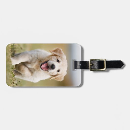 Aangepaste Foto Hondenliefhebber Pet Puppy Geperso Bagagelabel (Voorkant horizontaal)
