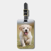 Aangepaste Foto Hondenliefhebber Pet Puppy Geperso Bagagelabel (Voorkant verticaal)