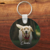 Aangepaste foto Hondenliefhebber toetsenbord Sleutelhanger (Achterkant)