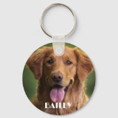 Aangepaste foto Hondenliefhebber toetsenbord Sleutelhanger (Voorkant)