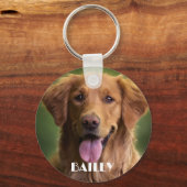 Aangepaste foto Hondenliefhebber toetsenbord Sleutelhanger (Voorkant)