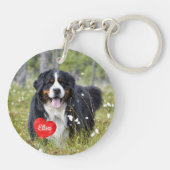 Aangepaste foto Hondenliefhebber toetsenbord Sleutelhanger (Achterkant)