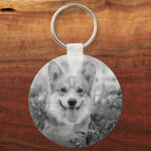 Aangepaste foto Hondenliefhebber toetsenbord Sleutelhanger (Achterkant)