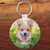 Aangepaste foto Hondenliefhebber toetsenbord Sleutelhanger (Voorkant)