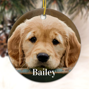 Aangepaste foto-Hondenliefhebber voor foto's Keramisch Ornament