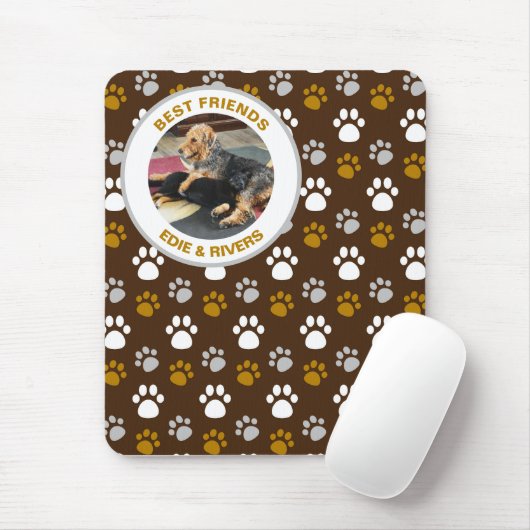 Aangepaste foto hondenprint huisdier muismat (Met muis)