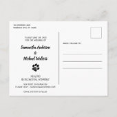 Aangepaste foto-hondenweddenschap bespaart de datu aankondigingskaart (Achterkant)