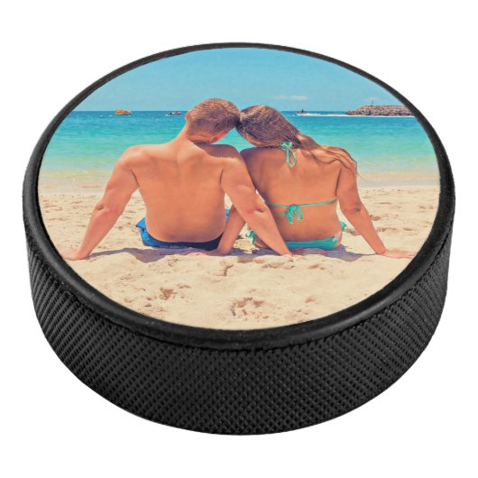 Aangepaste foto-hoofdtoets Druk je favoriete foto' Hockey Puck (3/4)