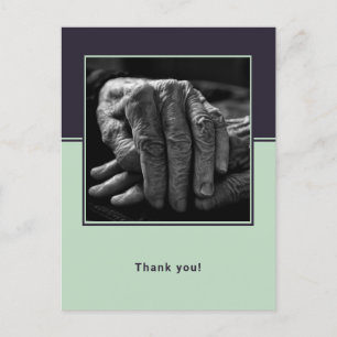 Aangepaste foto hoofdzorgverlener bedankt briefkaart
