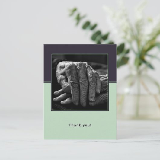 Aangepaste foto hoofdzorgverlener bedankt briefkaart (Staand voorkant)