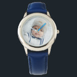 Aangepaste foto horloge<br><div class="desc">Maak uw eigen gepersonaliseerde fotocadeau door uw eigen foto toe te voegen,  van uw geliefde gezinsfoto tot uw schattige huisdierfoto,  om uw ontwerp uniek te maken.

Let op: de foto's op het product zijn voorbeeld foto's met watermerk enkel voor presentatiedoeleinden.</div>