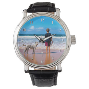 Aangepaste foto horloge cadeau met uw foto's ontwe