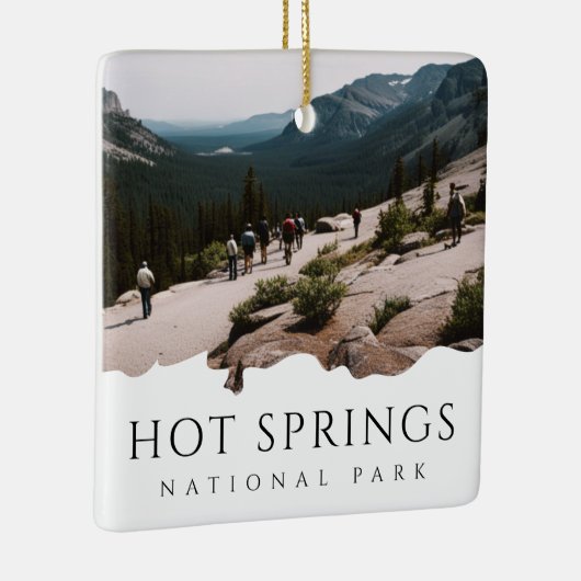 Aangepaste foto Hot Springs National Park Souvenir Keramisch Ornament (Rechts)