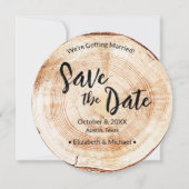 Aangepaste foto Hout Grain Rustic Wedding Kaart (Voorkant)