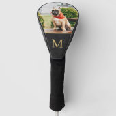 Aangepaste foto Huisdier Familie Hond Monogram Lee Golfheadcover (Voorkant)