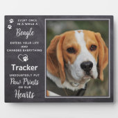 Aangepaste foto huisdier hond Beagle herdenking Fotoplaat (Voorkant)