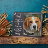 Aangepaste foto huisdier hond Beagle herdenking Fotoplaat (Zijkant)