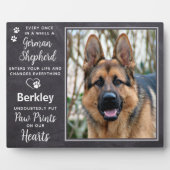 Aangepaste foto huisdier hond Duitse herder herden Fotoplaat (Voorkant)
