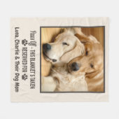 Aangepaste foto huisdier hond fleece deken (Voorkant (Horizontaal))