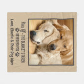 Aangepaste foto huisdier hond fleece deken (Voorkant (Horizontaal))