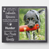 Aangepaste foto huisdier hond Labrador herinnering Fotoplaat (Voorkant)