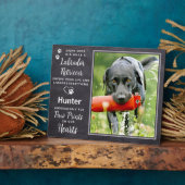 Aangepaste foto huisdier hond Labrador herinnering Fotoplaat (Zijkant)