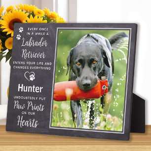 Aangepaste foto huisdier hond Labrador herinnering Fotoplaat