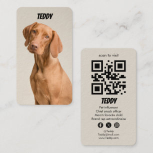 Aangepaste foto huisdier puppy hond sociale media visitekaartje