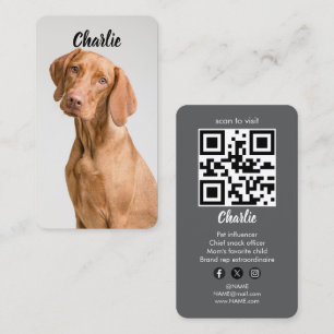 Aangepaste foto huisdier puppy hond sociale media  visitekaartje