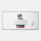 Aangepaste foto Husky-hond Husky verbeterde mijn s Bureaumat (Keyboard & Muis)