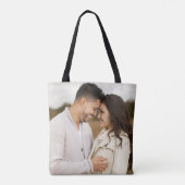 Aangepaste foto-huwelijk bruids-persoonlijk  tote bag (Achterkant)