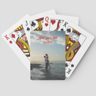 aangepaste foto Huwelijk Pokerkaarten
