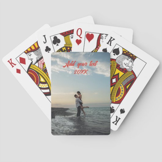 aangepaste foto Huwelijk  Pokerkaarten (Achterkant)